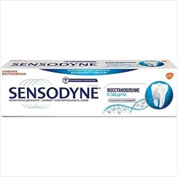 сенсодин восстановление и защита з/паста 75мл отбеливающая фото