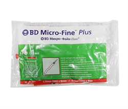 шприц инсулиновый u-40 игла 30g*8 мм 1 мл n10 фото