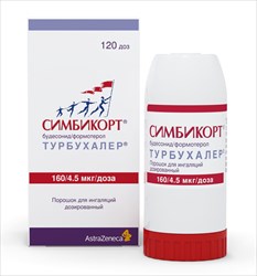 симбикорт турбухалер порошок для ингаляций 160 мкг плюс 4,5 мкг 120 доз фото