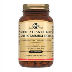 солгар йод таб 385мг n250 из бурых водорослей и калия йодида фото