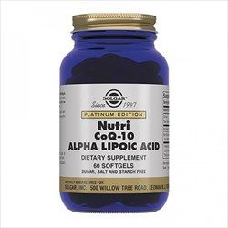 солгар нутрикоэнзим q-10 c альфа-липоевой кислотой капс n60 фото