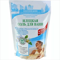 фитокосметик санаторий дома соль для ванн илецкая 530г для снятия стресса и усталости фото