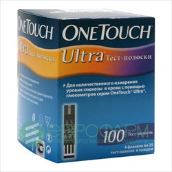 тест-полоски для глюкометра one touch ультра n100 фото