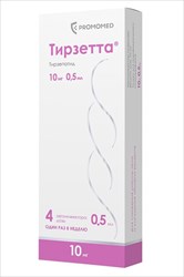 тирзетта р-р для п/к введ 10мг/0,5мл шпр в автоинжект 0,5мл n4 фото