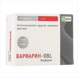 варфарин-obl таб 2,5мг n100 фото