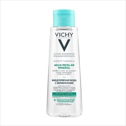 виши пюрте термаль вода мицелл 200мл для жирн и комб кожи с минералами фото