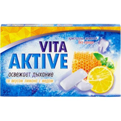 вита актив жевательная резинка лимон/мед 16 г без сахара фото