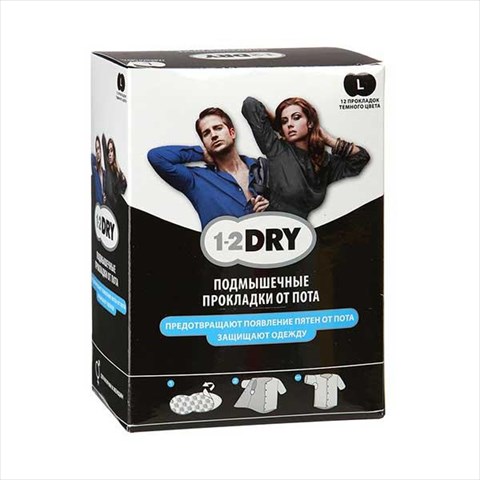 1-2 драй прокладки для подмышек от пота р m n12 черн 1-2dry b v  фото