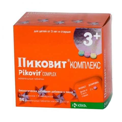 пиковит комплекс таблетки жевательные n54 фото