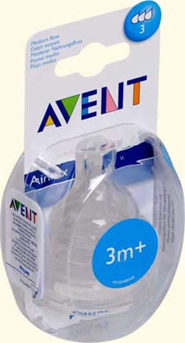 авент соска средний поток от 3 мес 2 шт (арт 8005/82830) фото