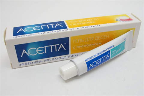 асепта пародонтал гель для десен 10г прополис фото