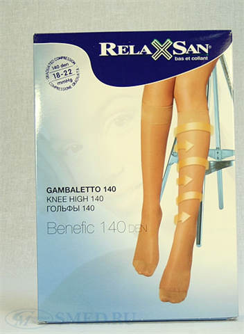 гольфы релаксан 140 den 18 - 22 мм рт ст размер 4 бежевые фото