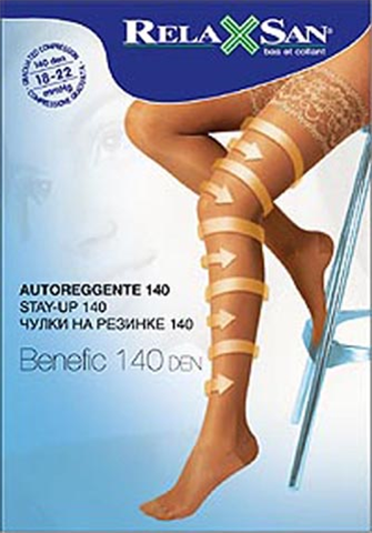 чулки релаксан 140 den 18 - 22 мм рт ст размер 4 чёрные фото