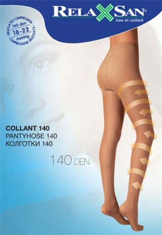 колготки релаксан 140 den 18 - 22 мм рт ст размер 2 бежевые фото