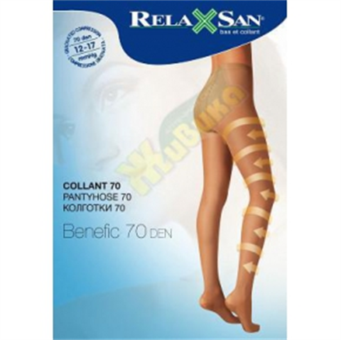 колготки релаксан 70 den 12 - 17 мм рт ст размер 5 бежевые фото