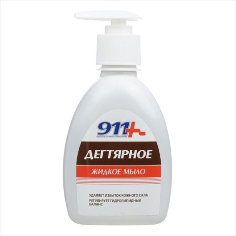 911 дегтярное мыло жидк 250мл антибактериальное фото