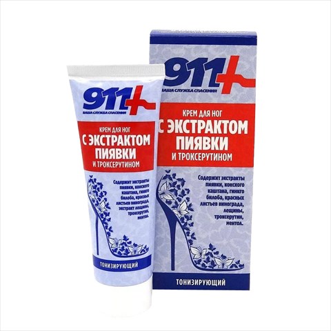 911 троксерутин крем для ног 85мл экстр пиявки фото