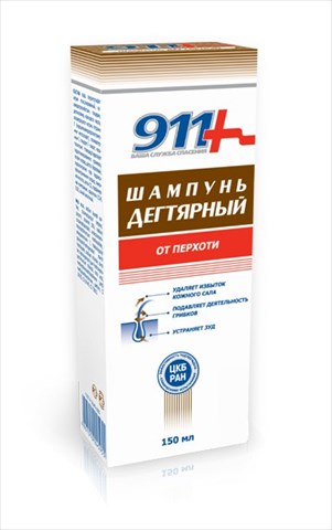 911 дегтярный шампунь 150мл фото