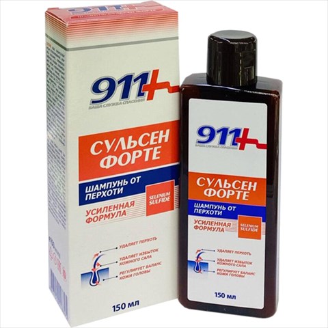 911 сульсен форте шампунь п/перхоти 150мл усиленная формула фото