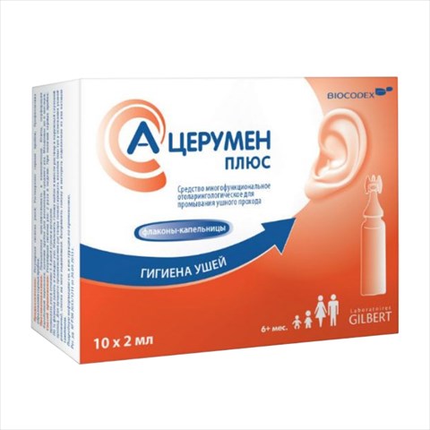 а-церумен плюс ср-во для промыв ушного прохода фл-кап 2мл n10 фото