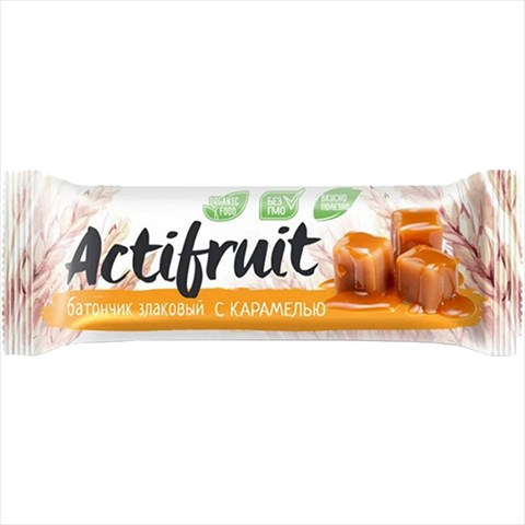 актифрут батончик злаковый 24г карамель фото
