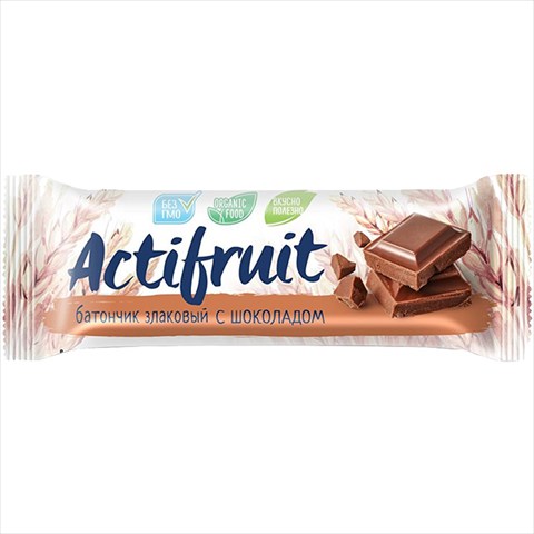 актифрут батончик злаковый 24г шоколад фото