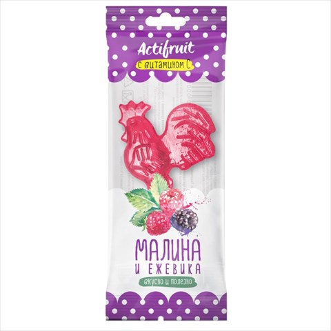 актифрут витамин с и цинк карамель леденц 17г петушок сос вкусом малины и ежевики фото