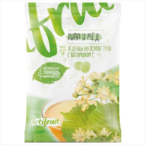 актифрут витамин с карамель леденц 60г вкус липы с медом фото