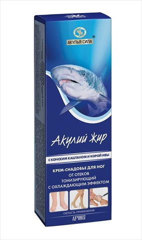 акулий жир акулья сила крем-снадобье для ног 75мл конский каштан и ива фото