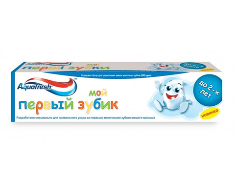 аквафреш мой первый зубик з/паста 50мл 0-2 лет фото