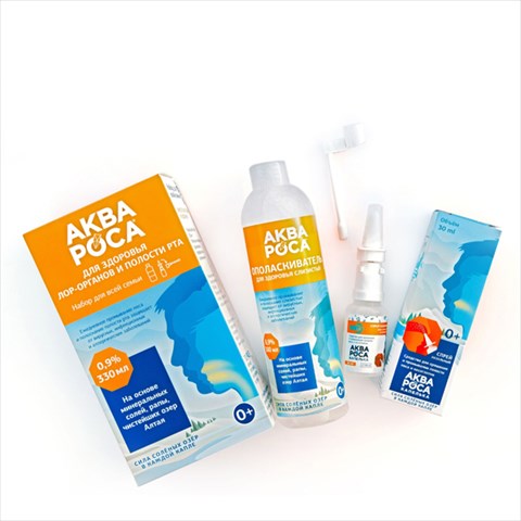 аквароса набор р-р изотонический 0,9% 300мл плюс спрей наз 30мл плюс насадка фото