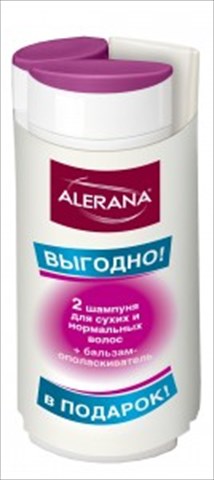 алерана набор 2 плюс 1 (шампунь для сухих волос 250 мл n2 флакона плюс бальзам-ополаскиватель 200 мл) фото