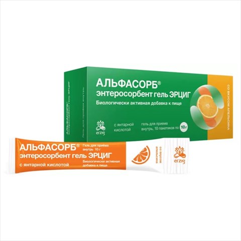 альфасорб энтеросорбент гель эрциг для пр внутрь 10г n10 апельсин фото