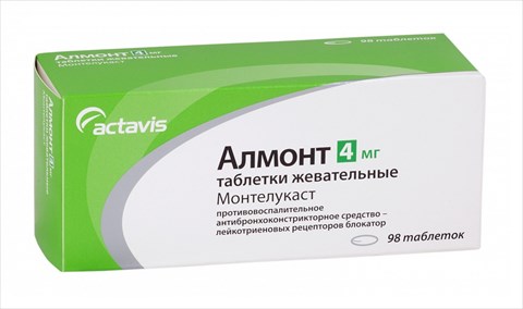 алмонт 4 мг n98 таблетки жевательные фото