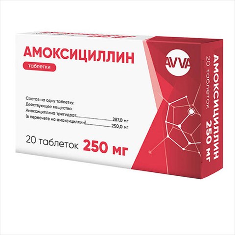амоксициллин-авва таб 250мг n20 фото