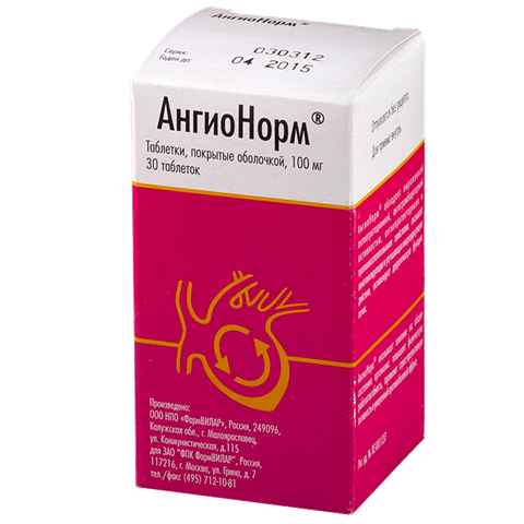 ангионорм таб по 100мг n100 фото