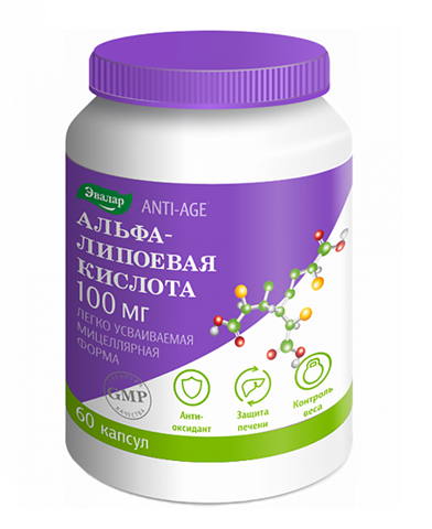 анти-эйдж альфа-липоевая к-та капс 100мг n60 фото