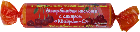 аскорбиновая к-та с сахаром таб 25мг n10 вишня фото