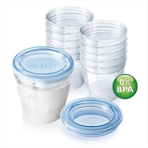 авент набор контейнеров для хранения молока виа 180мл n10 (84480/scf612-10) фото