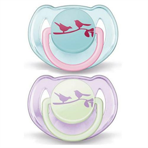 авент пустышка силиконовая классика дизайн для девочек 6-18 мес n1 фото