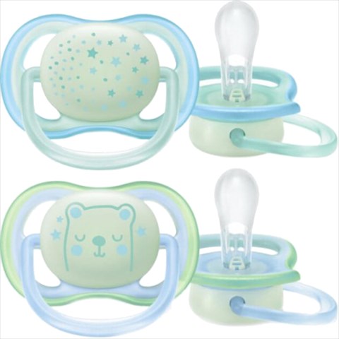 авент пустышка силикон ортодонт ultra air ночная 0-6 мес n2 (scf5376/11) фото