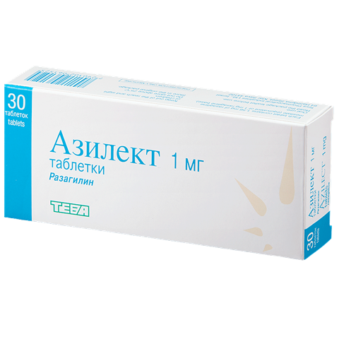 азилект 1 мг n30 табл фото