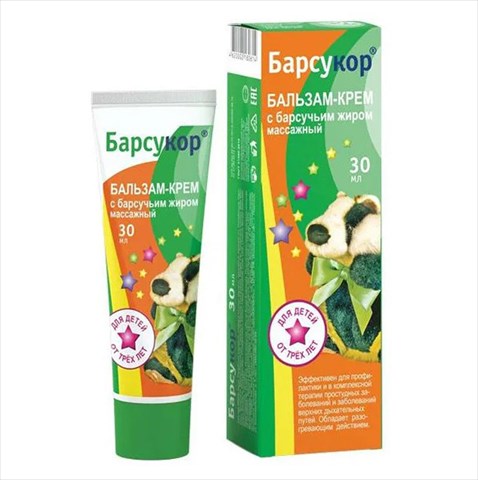 барсукор бальзам 30мл массажный разогревающий для детей фото