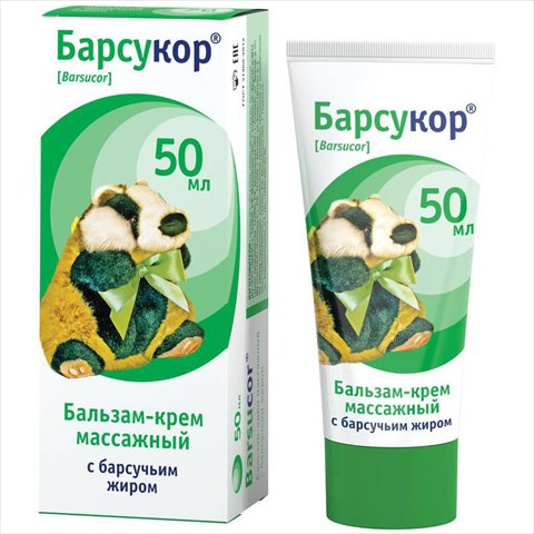 барсукор крем-бальзам массажный 50мл разогревающий фото