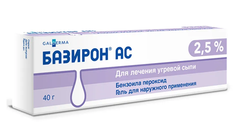 базирон ас гель для наружного применения 2,5% 40г фото
