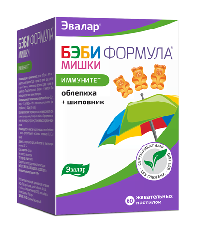 бэби формула мишки иммунитет пастилки жев n60 фото