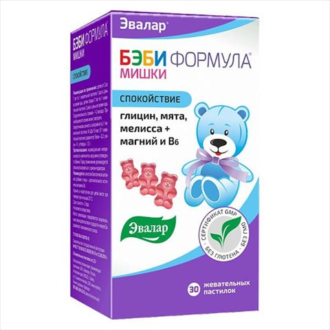 бэби формула мишки спокойствие пастилки жев n30 фото