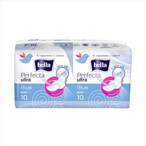 белла перфекта ультра прокладки гигиен n20 голубой фото
