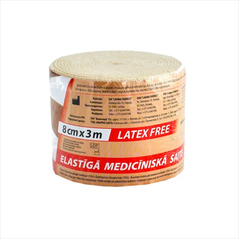 бинт эласт лаума 8смx3м средн растяж с застежками фото