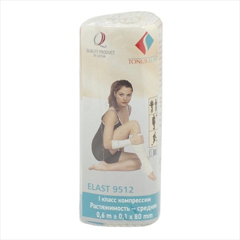 бинт эласт тонус эласт 0,6мx8см арт 9512 ср растяж с застежками фото